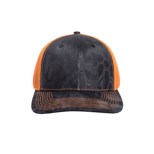 Structured Camo Trucker With Solid Mesh Back Hat Thumbnail