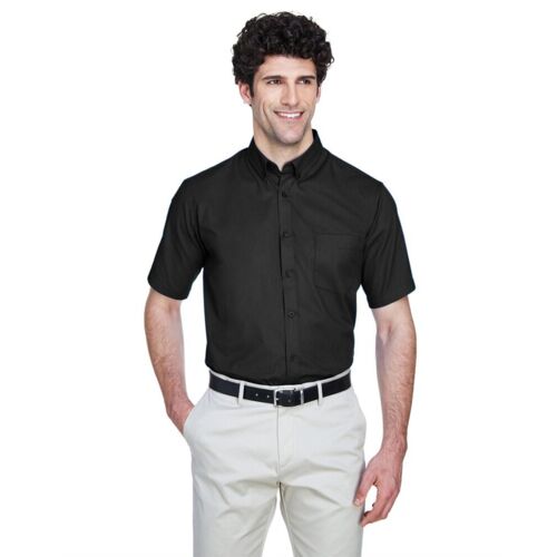 Men's Tall Optimum Short Sleeve Twill Dress Shirt Thumbnail