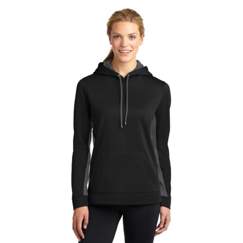 Ladies Sport Wick ® Fleece Colorblock Hooded Pullover Thumbnail
