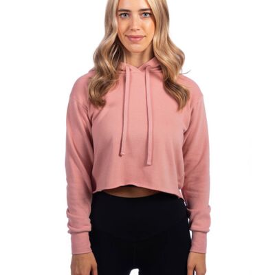 Ladies' Cropped Pullover Hooded Sweatshirt Thumbnail