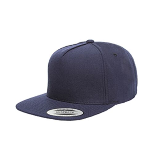 Adult 5-Panel Structured Flat Visor Classic Snapback Cap Thumbnail