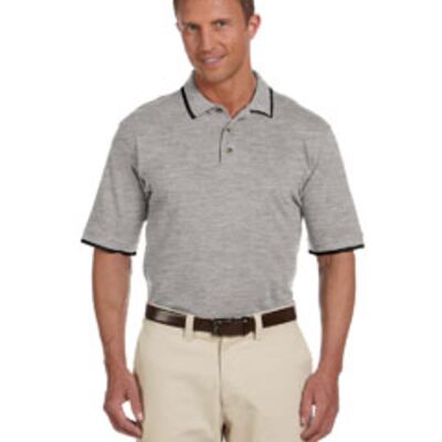 6 oz. Short-Sleeve Piqué Polo with Tipping Thumbnail
