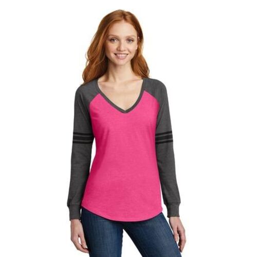 Ladies Game Long Sleeve V Neck T-Shirt Thumbnail