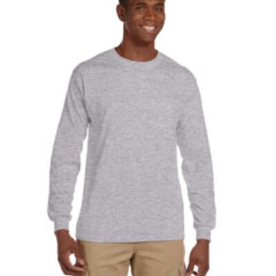 Adult Ultra Cotton® 6 oz. Long-Sleeve Pocket T-Shirt Thumbnail