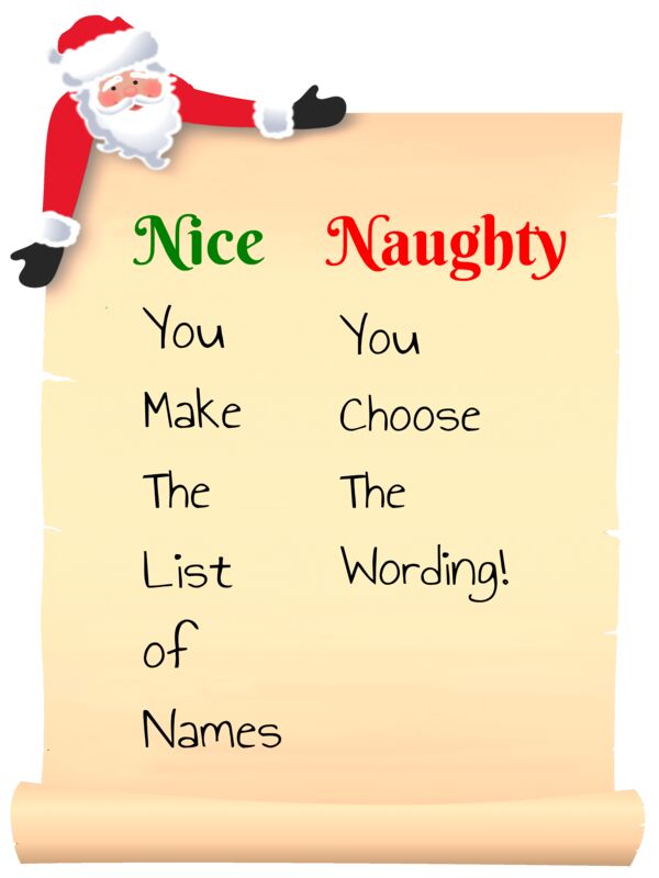 Santa's Nice or Naughty List Home