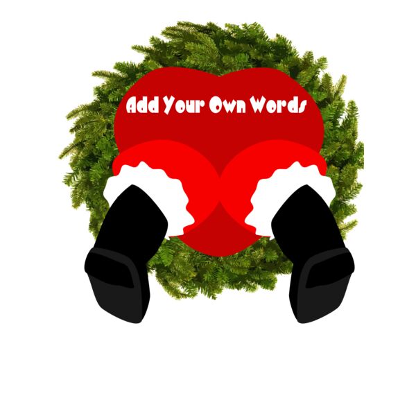 Santa Heart Butt Wreath Thumbnail