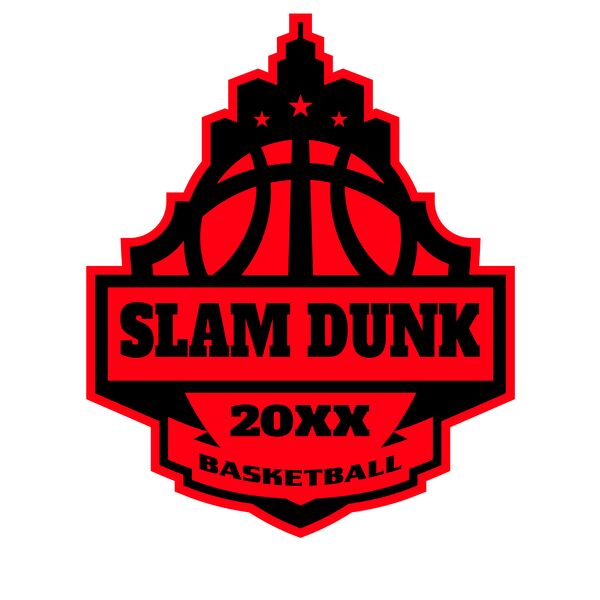 SLAM DUNK Basketball Logo Template Thumbnail