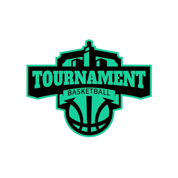 Tournament Basketball logo template Thumbnail