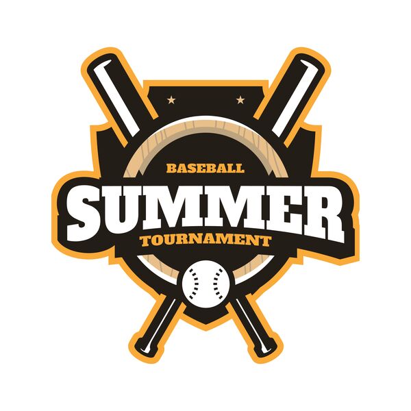 Summer Tournament Baseball logo template Thumbnail