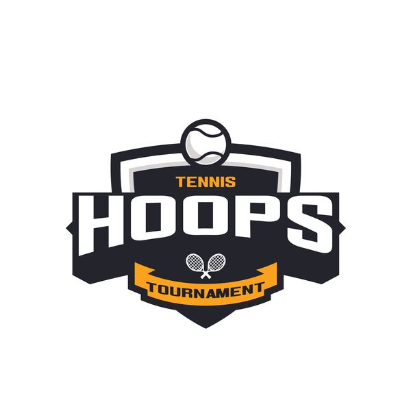Hoops Tennis Tournament logo template Thumbnail