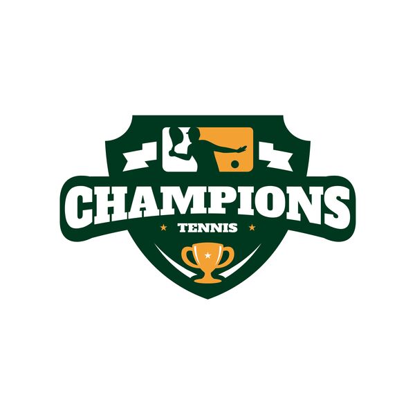 Champions Tennis logo template Thumbnail