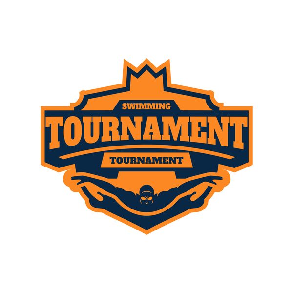 Swimming Tournament logo template Thumbnail