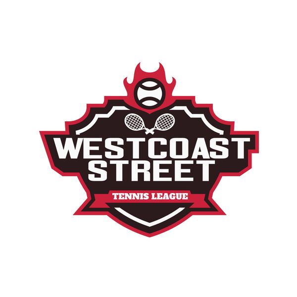 West coast Street Tennis League logo template Thumbnail