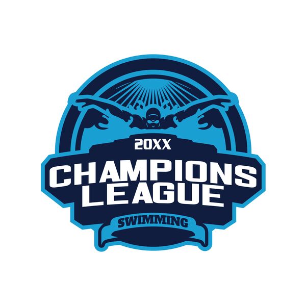 Champions League Swimming logo template Thumbnail